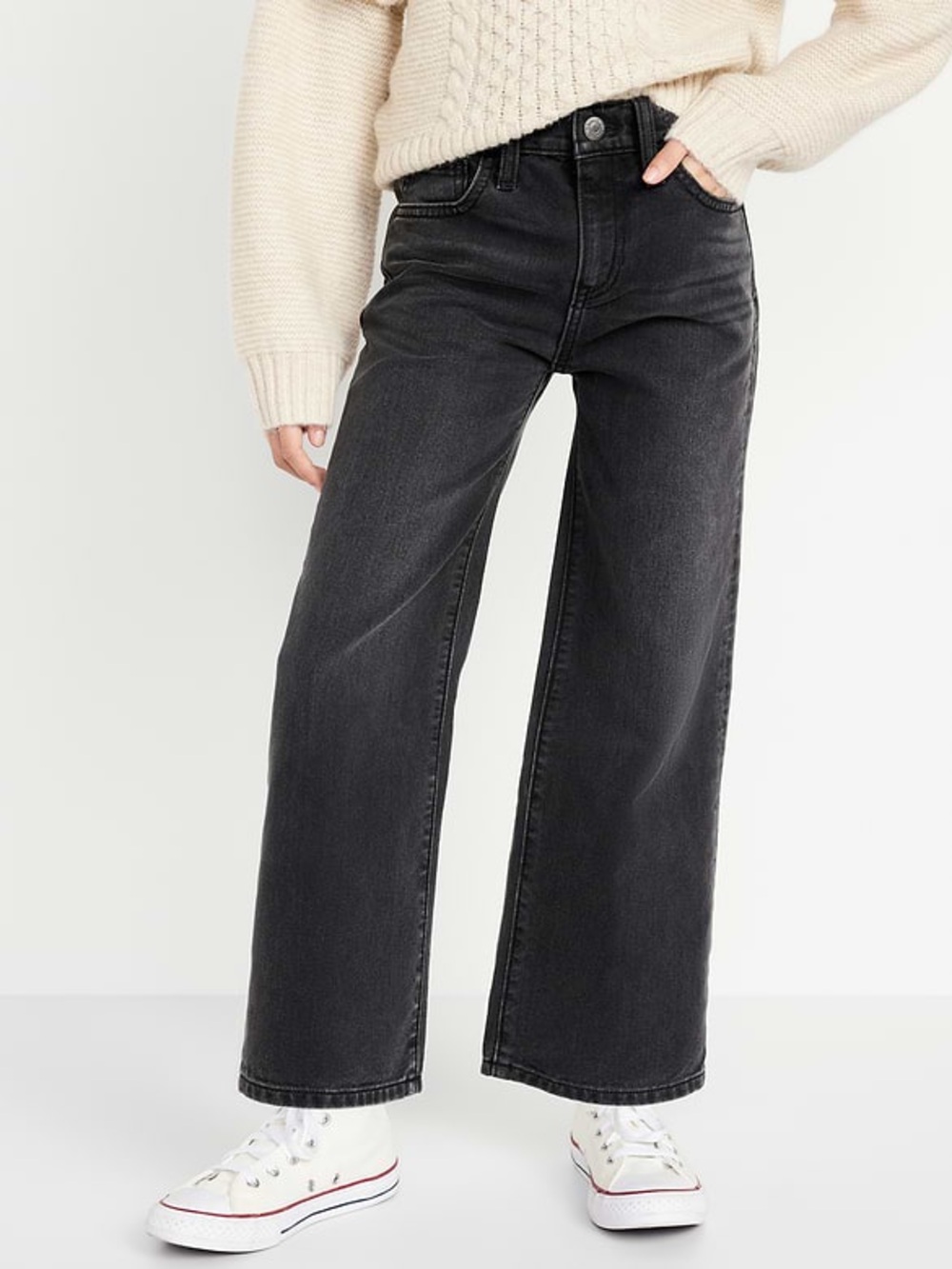 OLD NAVY Black Baggy Wide Leg Jeans - NEW with Tags